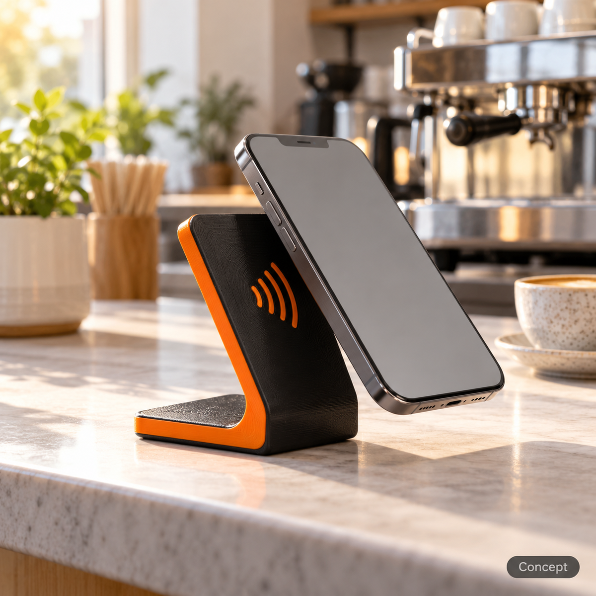 Concept: nfc review stand